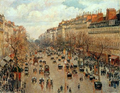 Boulevard Montmartre by Camille Jacob Pissarro